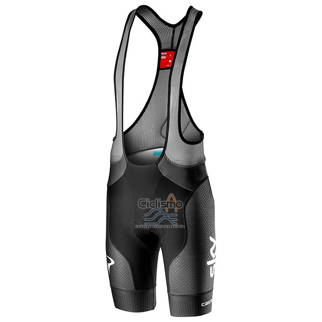 Sky Aero Ropa Ciclismo Culotte Corto 2019 Mangas Cortas Negro Azul